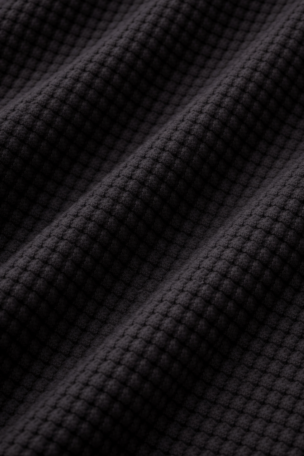Jet Black Oversize Waffle T-Shirt