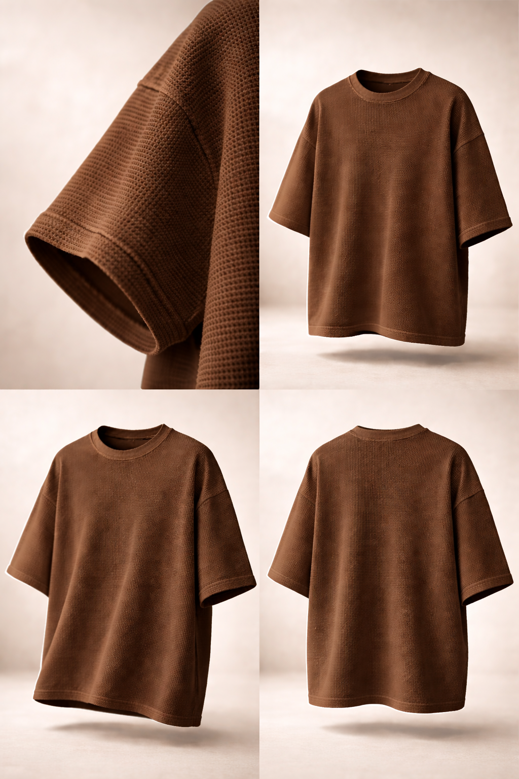 Coffee Oversize Waffle T-Shirt