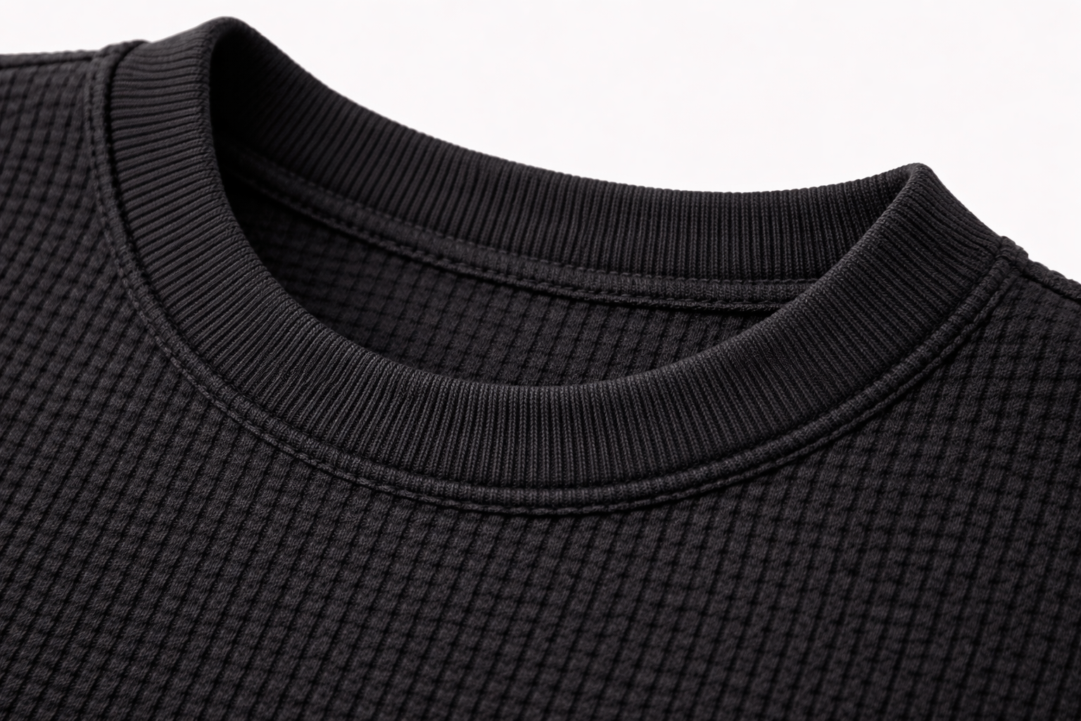 Jet Black Oversize Waffle T-Shirt