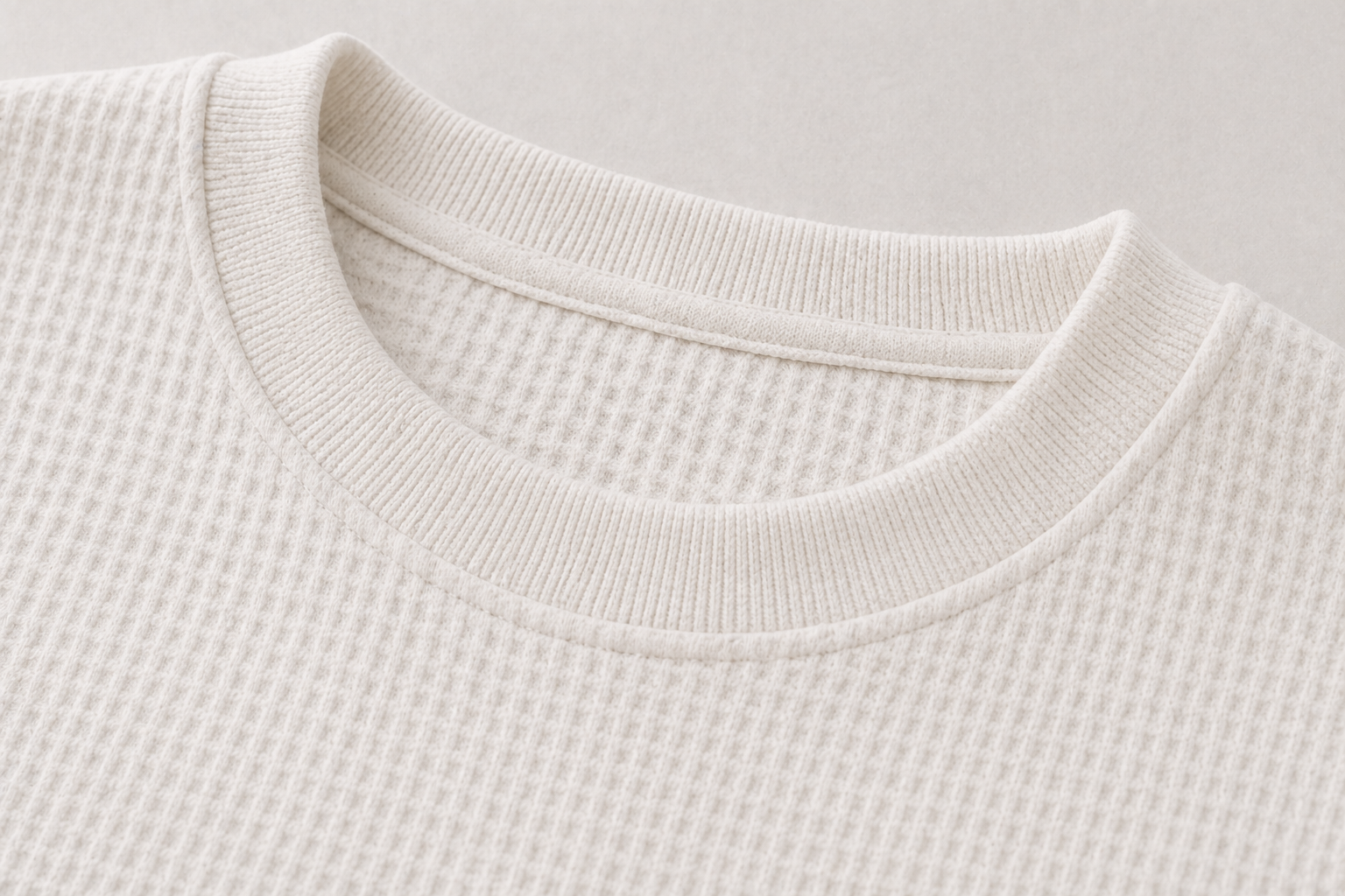 Ivory Oversize Waffle T-Shirt