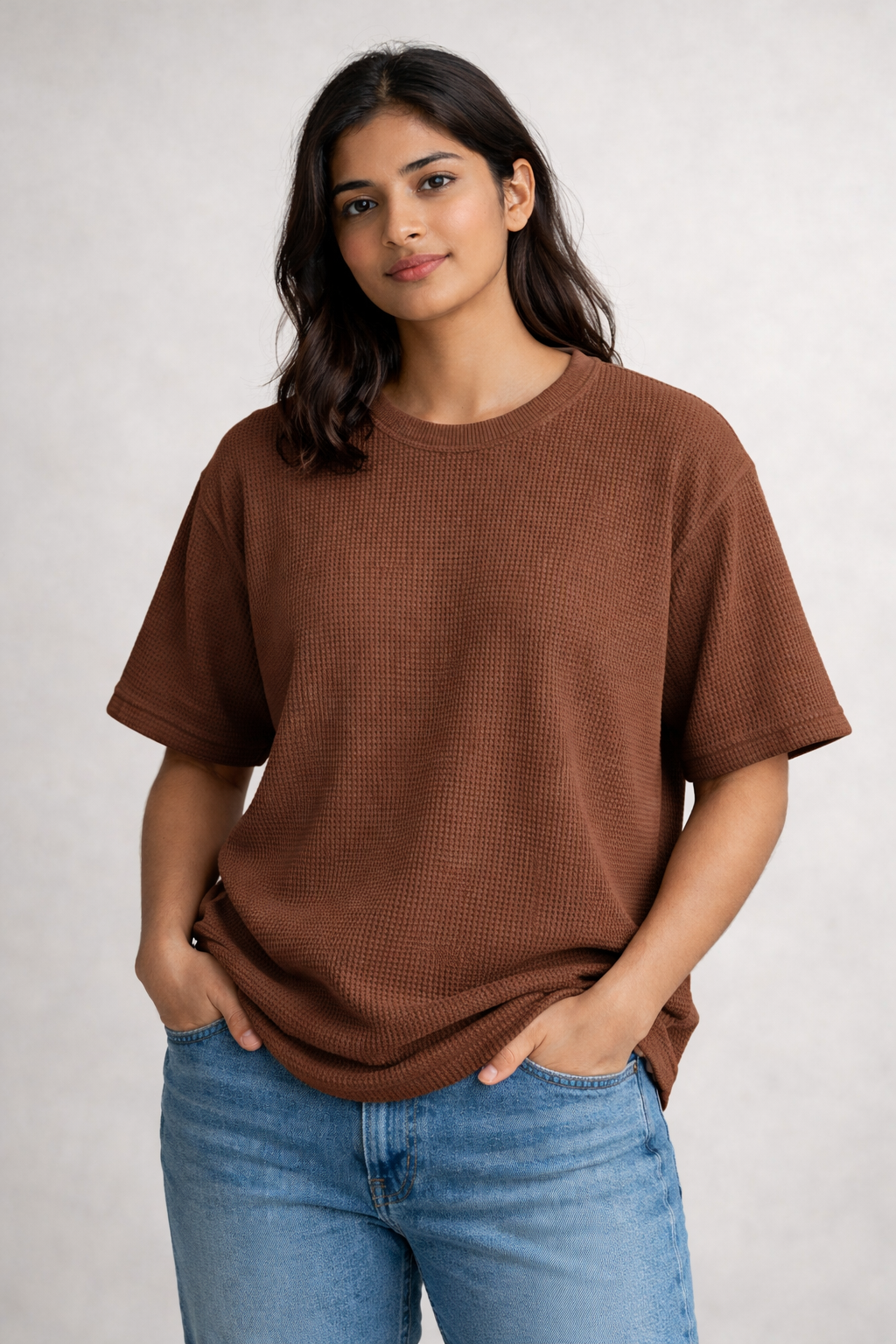 Coffee Oversize Waffle T-Shirt