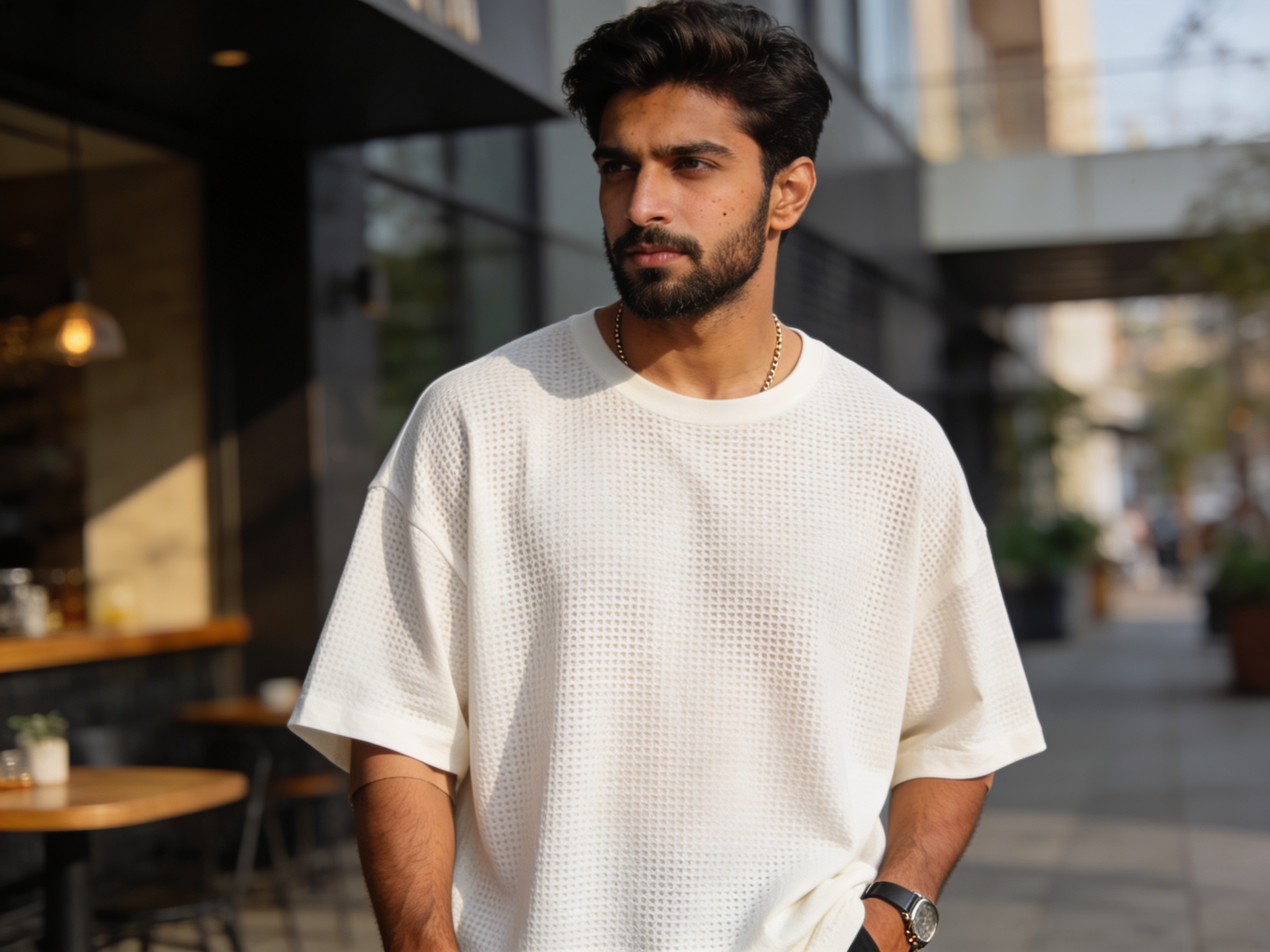 Oversized Waffle Tee